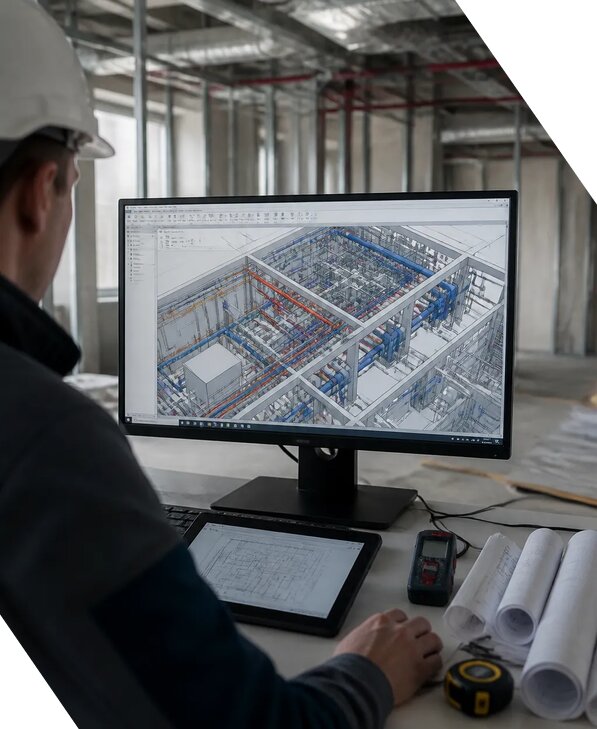 Создание BIM модели инженерных сетей для объектов в Бугульме